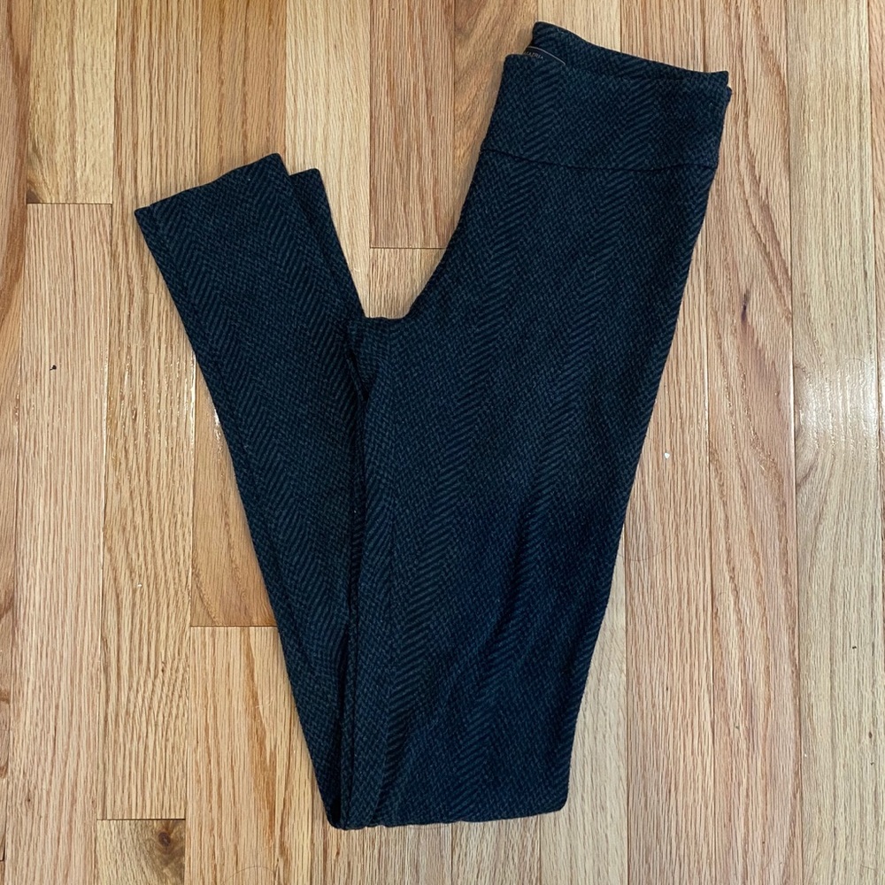 BCBGMAXAZARIA Black Gray Pattern Leggings XXS